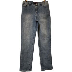 Gloria Vanderbilt Womens Amanda Jeans Size 12 High Rise Straight Leg Stretch